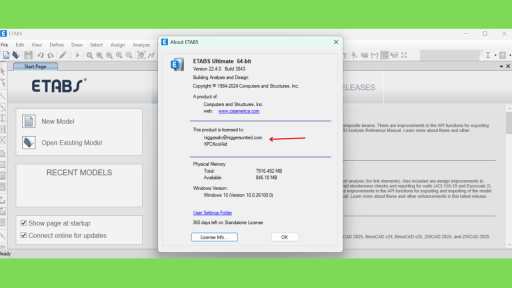 Download CSI ETABS Ultimate 22.4 Crackeado com Licença Gratis Full Version PT